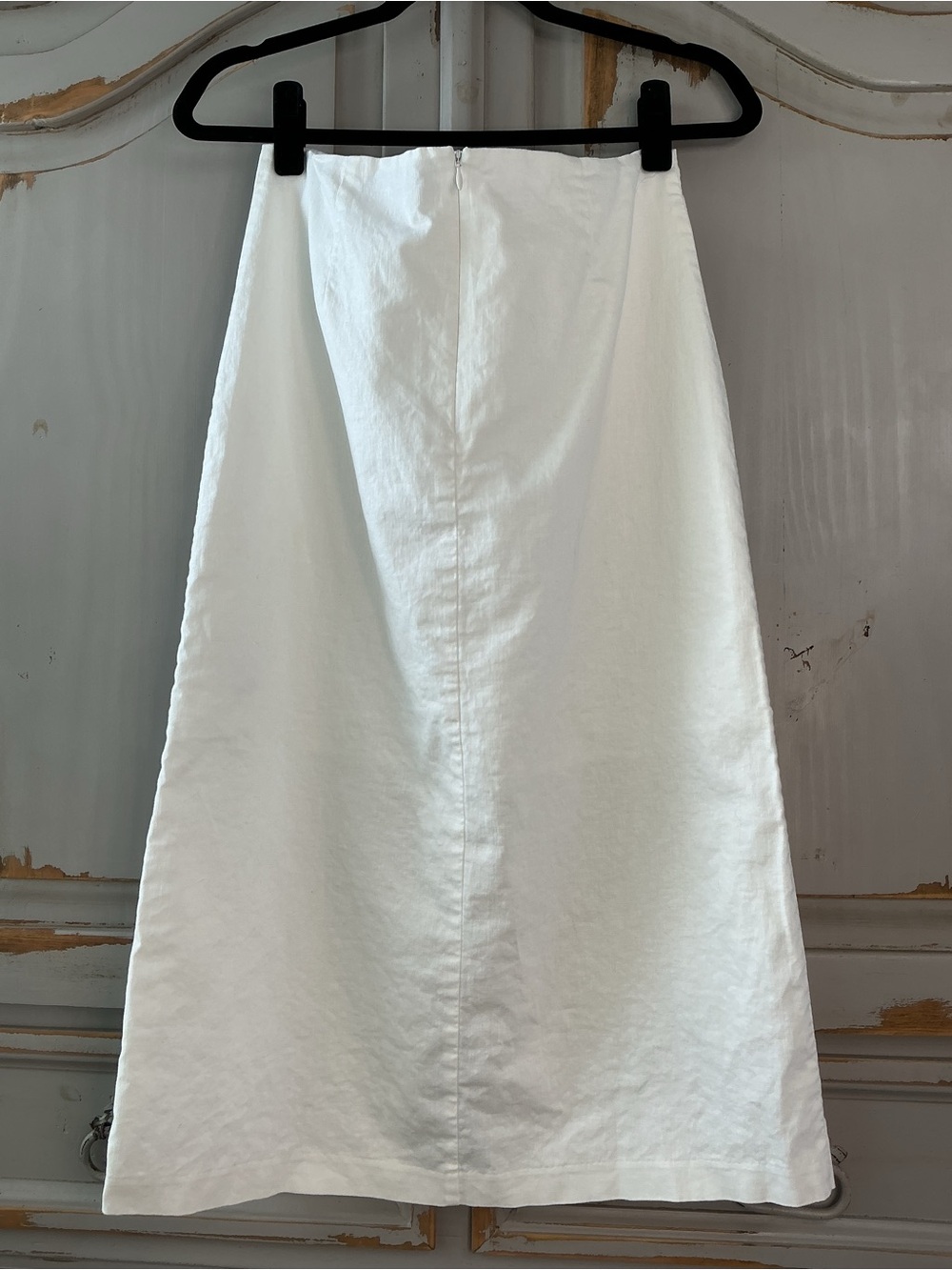 Banana Republic | Linen Blend Button Front High Rise Skirt Ivory White Size 6 - Picture 5 of 9